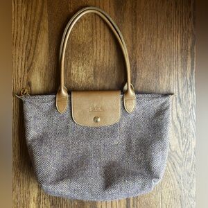 Longchamp Small Le Pliage Wool Tote